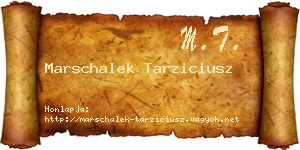 Marschalek Tarziciusz névjegykártya